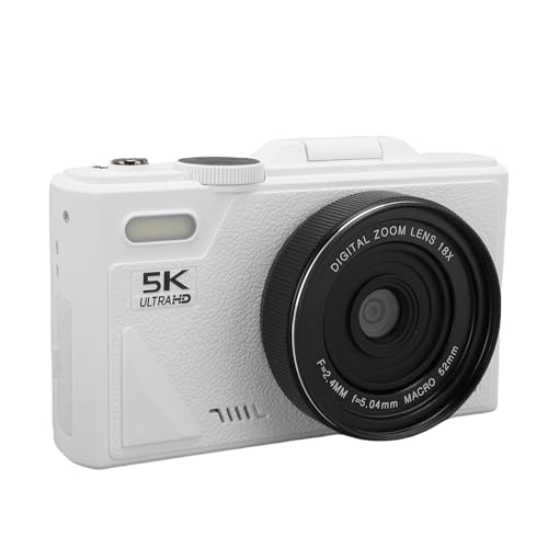 Amazon | 5Kデジタルカメラ75MP wifiと18xズーム、初心者用オート